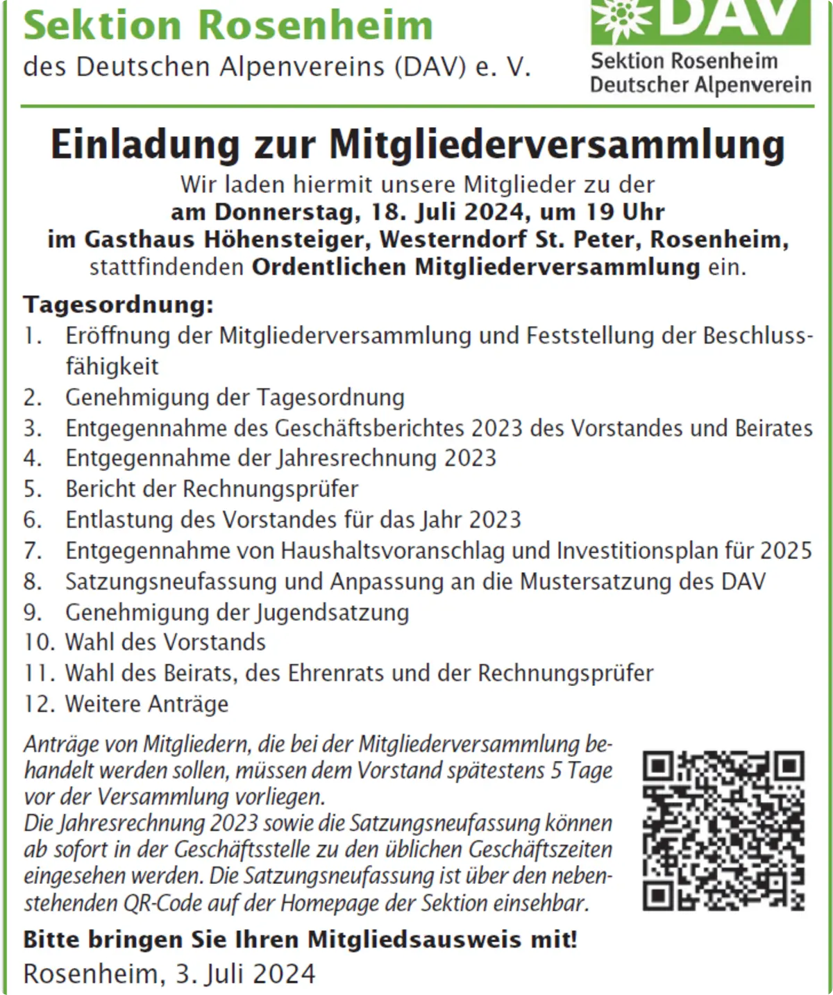 © DAV Sektion Rosenheim