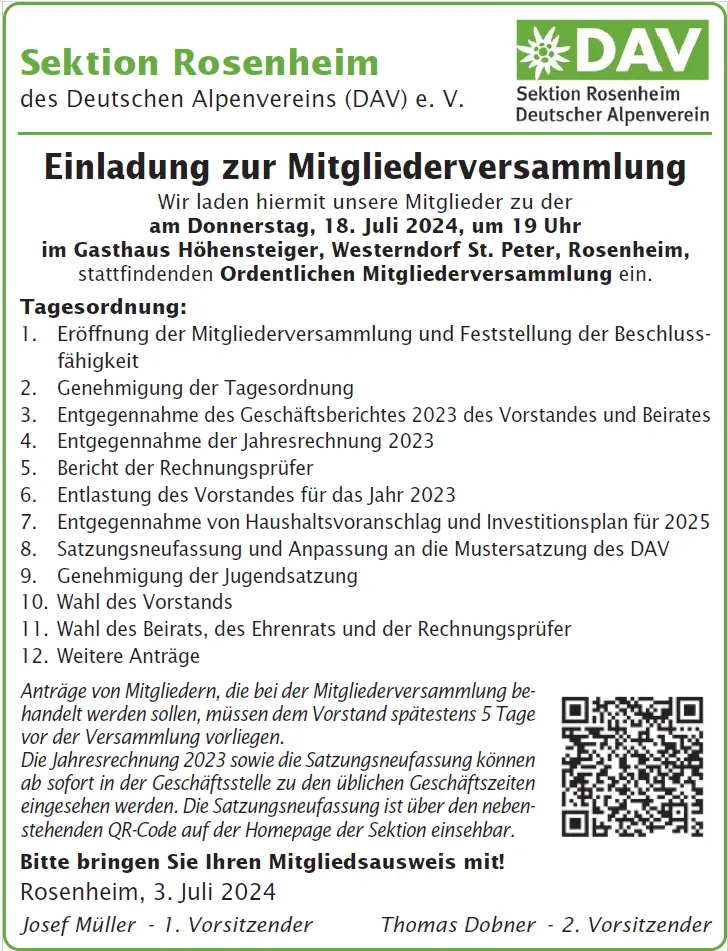 © DAV Sektion Rosenheim
