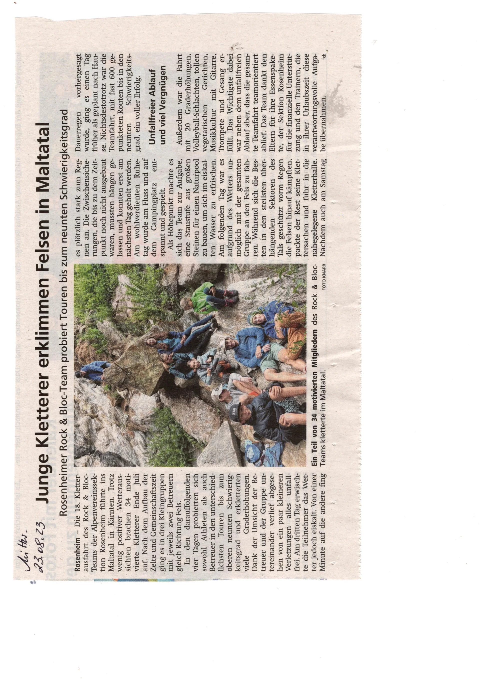 © DAV Sektion Rosenheim Rock&Bloc